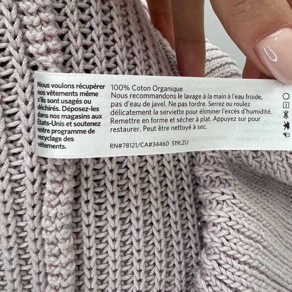 EILEEN FISHER Light Pink Organic Cotton Drop Shoulder Pullover Sweater Size M - Picture 8 of 8